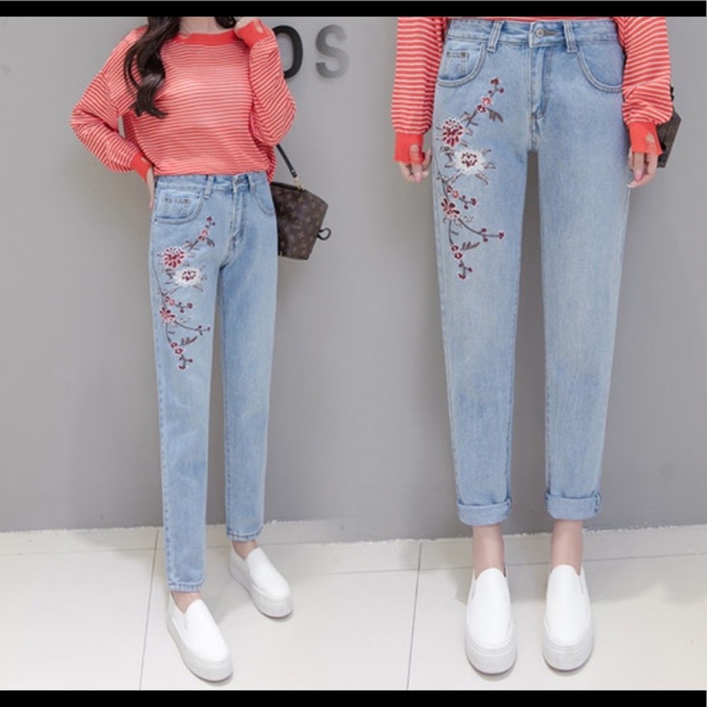 Stylish Flowers jeans